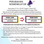 PENGUMUMAN PERUBAHAN NOMENKLATUR
